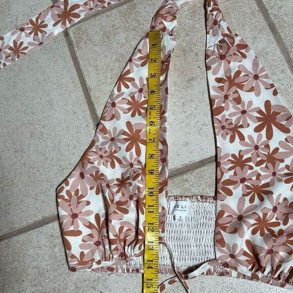 Le Lis Feminine Pink & Nude Tan Daisy Print Skirt Set - Picture 13 of 14